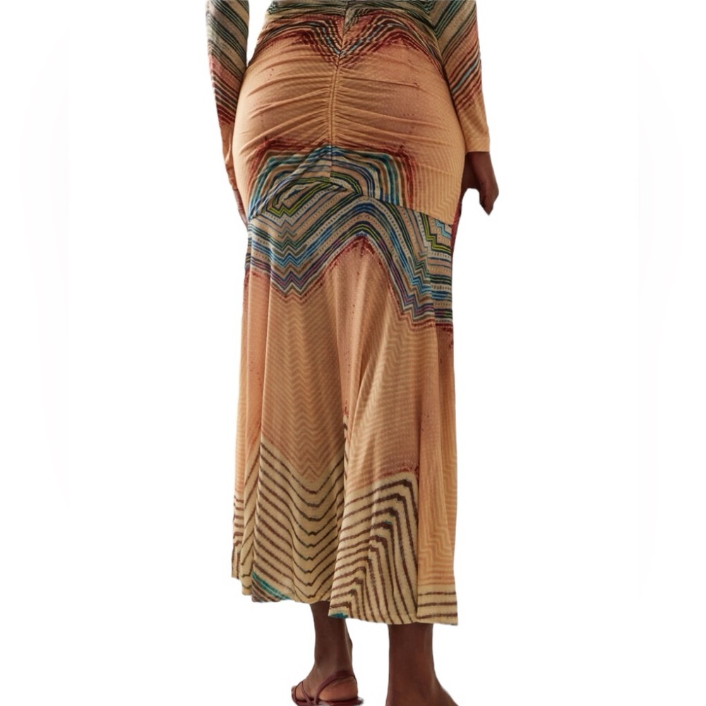 ULLA JOHNSON Alyssa Midi Skirt In Crystal Opal, size S, NWT, $390 - Picture 5 of 12
